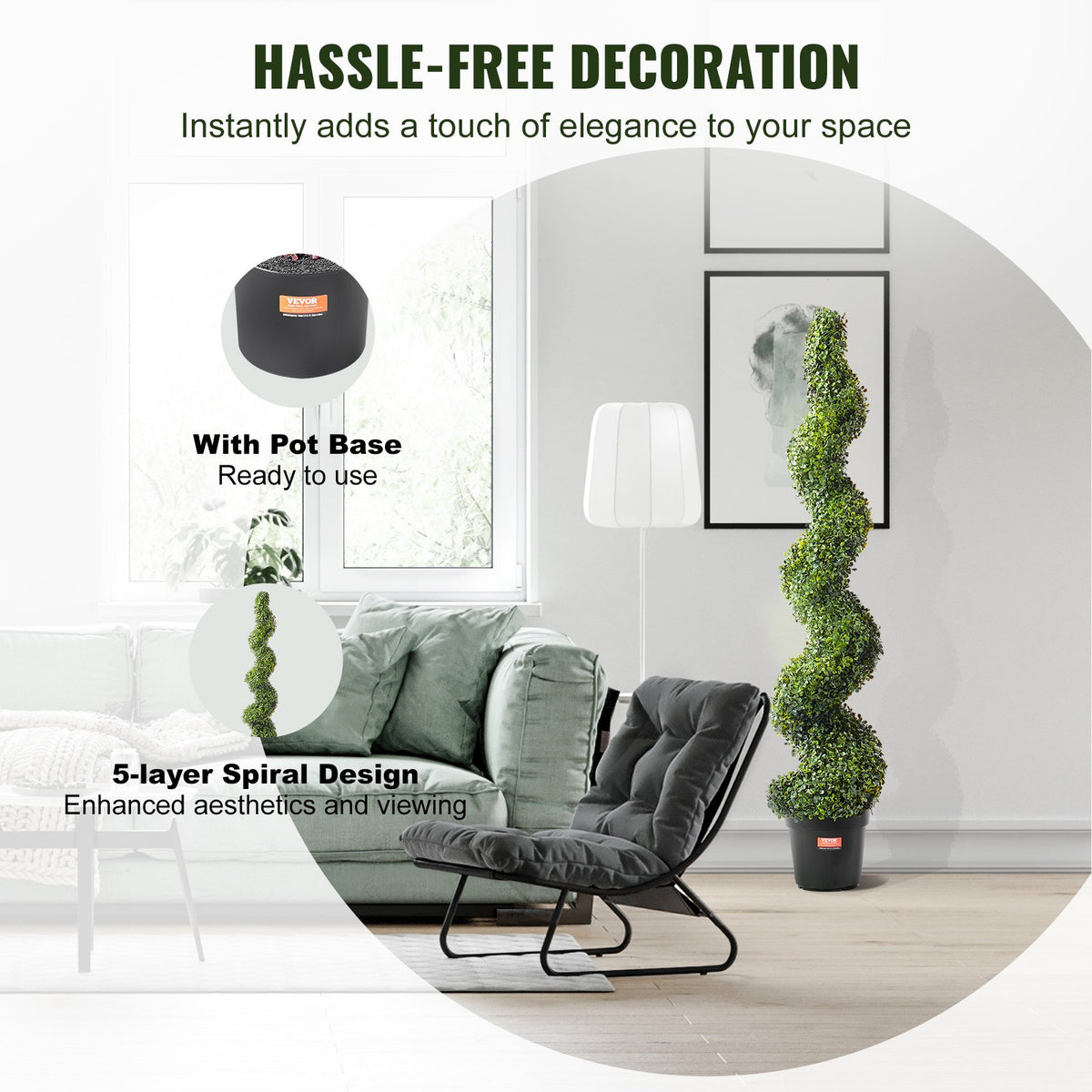 2 Pack 152.4cm Artificial Boxwood Topiary Tree Faux Plant UV Decor In/Outdoor V952-HYMRGXJS60YCC0X1LV0