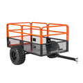 Garden Utility Trailer, 28 Cu. Ft. & 800 kg, ATV UTV Trailer, Tow Behind Steel Dump Trailers, Removable Rear V952-HYTCHCWGK28C4MJ2B001V0
