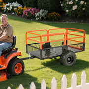 Garden Utility Trailer, 28 Cu. Ft. & 800 kg, ATV UTV Trailer, Tow Behind Steel Dump Trailers, Removable Rear V952-HYTCHCWGK28C4MJ2B001V0