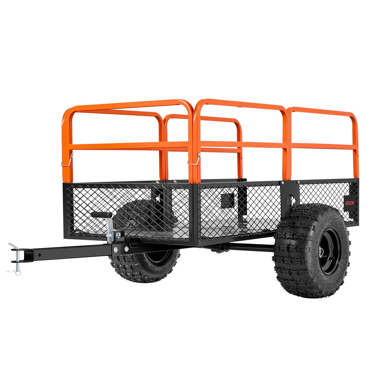 Garden Utility Trailer, 28 Cu. Ft. & 800 kg, ATV UTV Trailer, Tow Behind Steel Dump Trailers, Removable Rear V952-HYTCHCWGK28C4MJ2B001V0