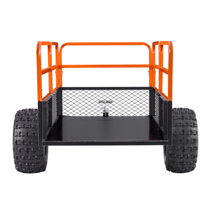 Garden Utility Trailer, 28 Cu. Ft. & 800 kg, ATV UTV Trailer, Tow Behind Steel Dump Trailers, Removable Rear V952-HYTCHCWGK28C4MJ2B001V0