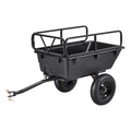 Garden Utility Trailer, 10 Cu. Ft 227 kg, ATV UTV Hauling Trailer, Tow Behind Poly Dump Cart with 16" Tires, V952-HYTCHSSL10CUFU8JW001V0