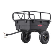 Garden Utility Trailer, 10 Cu. Ft 227 kg, ATV UTV Hauling Trailer, Tow Behind Poly Dump Cart with 16" Tires, V952-HYTCHSSL10CUFU8JW001V0