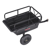 Garden Utility Trailer, 10 Cu. Ft 227 kg, ATV UTV Hauling Trailer, Tow Behind Poly Dump Cart with 16" Tires, V952-HYTCHSSL10CUFU8JW001V0