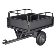 Garden Utility Trailer, 10 Cu. Ft & 227 kg Capacity, ATV UTV Hauling Trailer, Tow Behind Steel Dump Cart with V952-HYTCHSTPK10CJT946001V0