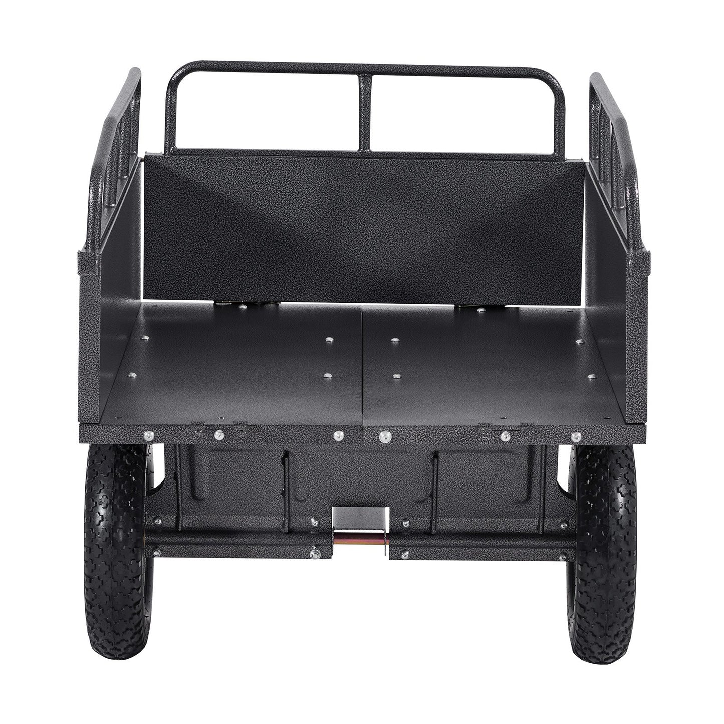 Garden Utility Trailer, 10 Cu. Ft & 227 kg Capacity, ATV UTV Hauling Trailer, Tow Behind Steel Dump Cart with V952-HYTCHSTPK10CJT946001V0