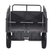 Garden Utility Trailer, 10 Cu. Ft & 227 kg Capacity, ATV UTV Hauling Trailer, Tow Behind Steel Dump Cart with V952-HYTCHSTPK10CJT946001V0