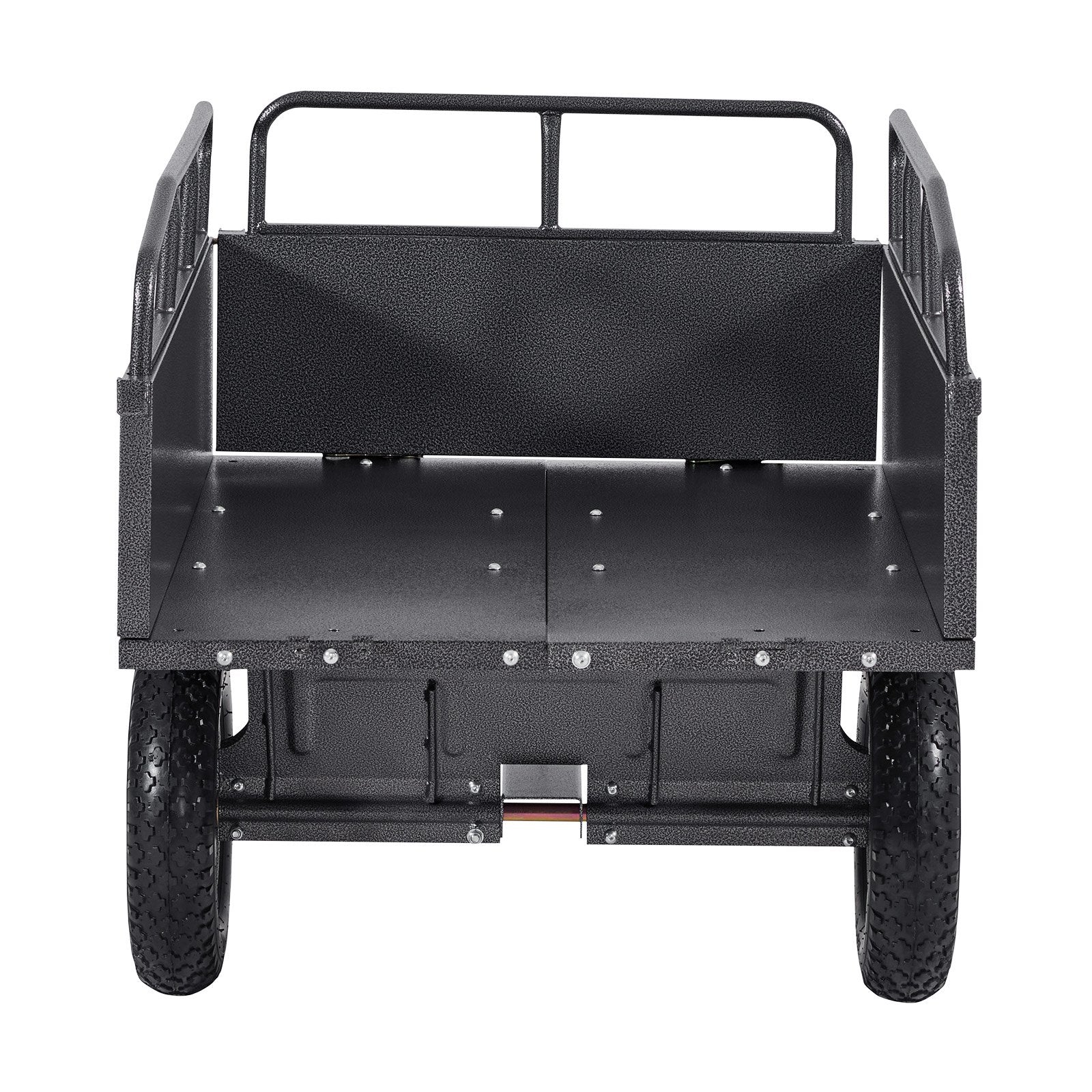 Garden Utility Trailer, 10 Cu. Ft & 227 kg Capacity, ATV UTV Hauling Trailer, Tow Behind Steel Dump Cart with V952-HYTCHSTPK10CJT946001V0