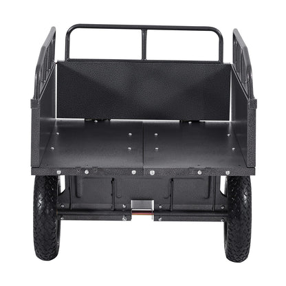 Garden Utility Trailer, 10 Cu. Ft & 227 kg Capacity, ATV UTV Hauling Trailer, Tow Behind Steel Dump Cart with V952-HYTCHSTPK10CJT946001V0