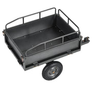 Garden Utility Trailer, 10 Cu. Ft & 227 kg Capacity, ATV UTV Hauling Trailer, Tow Behind Steel Dump Cart with V952-HYTCHSTPK10CJT946001V0