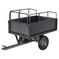 Garden Utility Trailer, 17 Cu. Ft & 272 kg Capacity, ATV UTV Hauling Trailer, Tow Behind Steel Dump Cart with V952-HYTCHSTPK17CFT3NV001V0