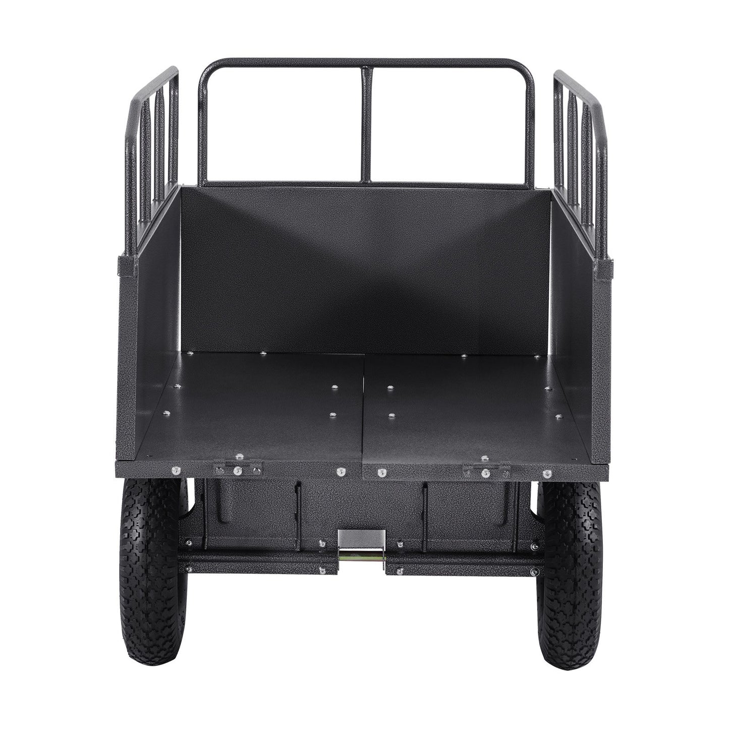Garden Utility Trailer, 17 Cu. Ft & 272 kg Capacity, ATV UTV Hauling Trailer, Tow Behind Steel Dump Cart with V952-HYTCHSTPK17CFT3NV001V0