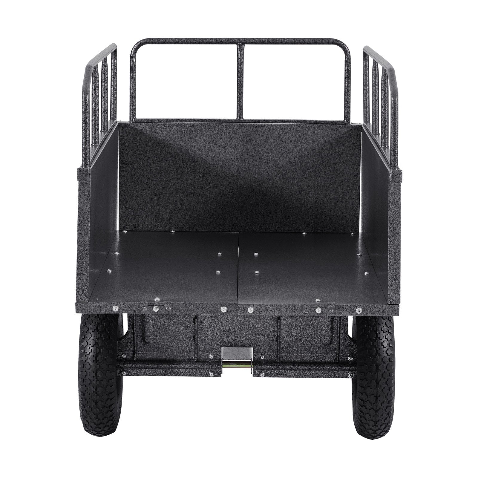 Garden Utility Trailer, 17 Cu. Ft & 272 kg Capacity, ATV UTV Hauling Trailer, Tow Behind Steel Dump Cart with V952-HYTCHSTPK17CFT3NV001V0