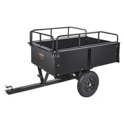 Heavy Duty ATV Trailer Steel Dump Cart, 750-Pound 15 Cubic Feet, Garden Utility Trailer with Removable Sides V952-HYTCTPK12CUFTVB4CV0