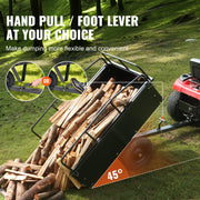Heavy Duty ATV Trailer Steel Dump Cart, 750-Pound 15 Cubic Feet, Garden Utility Trailer with Removable Sides V952-HYTCTPK12CUFTVB4CV0