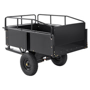 Heavy Duty ATV Trailer Steel Dump Cart, 750-Pound 15 Cubic Feet, Garden Utility Trailer with Removable Sides V952-HYTCTPK12CUFTVB4CV0