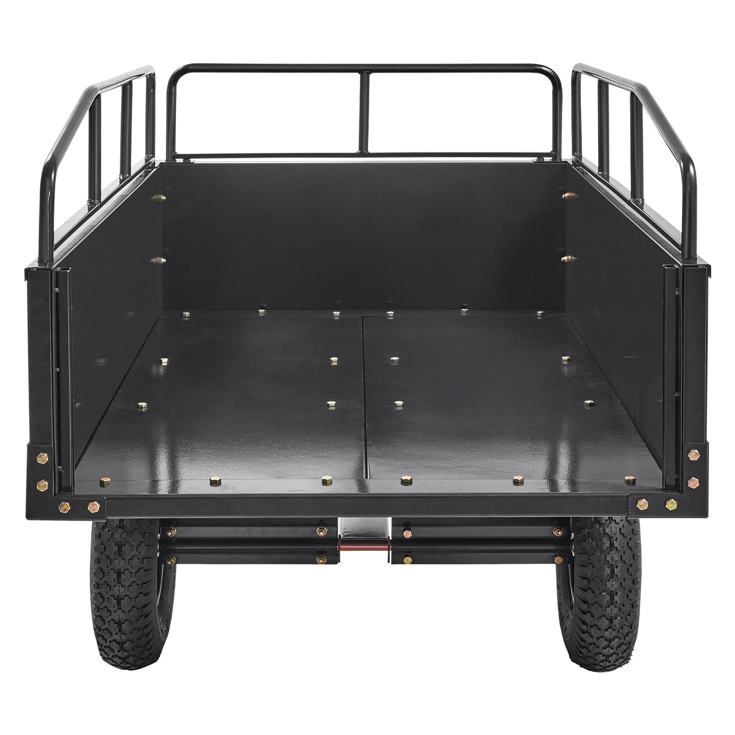 Heavy Duty ATV Trailer Steel Dump Cart, 750-Pound 15 Cubic Feet, Garden Utility Trailer with Removable Sides V952-HYTCTPK12CUFTVB4CV0