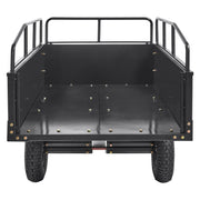 Heavy Duty ATV Trailer Steel Dump Cart, 750-Pound 15 Cubic Feet, Garden Utility Trailer with Removable Sides V952-HYTCTPK12CUFTVB4CV0
