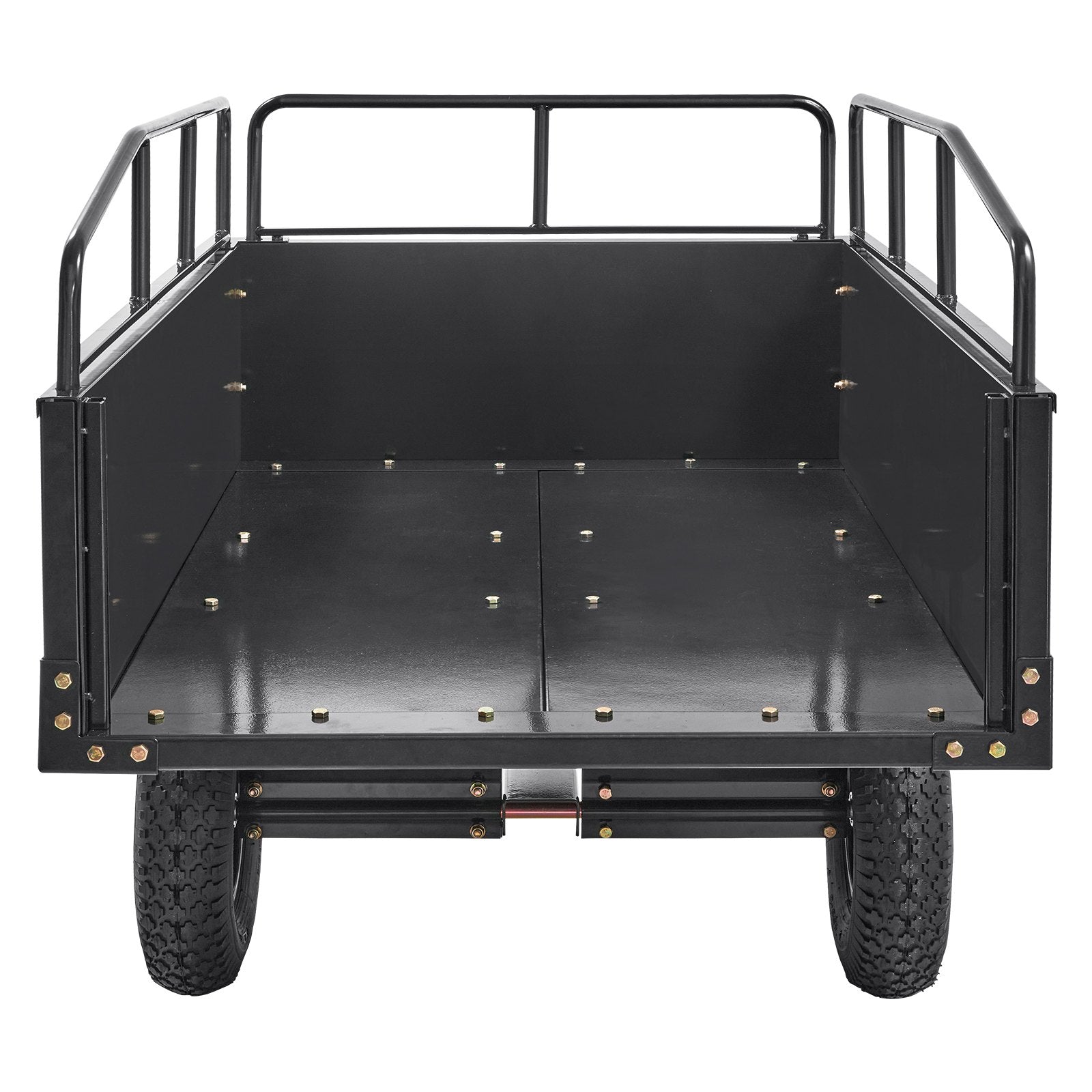 Heavy Duty ATV Trailer Steel Dump Cart, 750-Pound 15 Cubic Feet, Garden Utility Trailer with Removable Sides V952-HYTCTPK12CUFTVB4CV0
