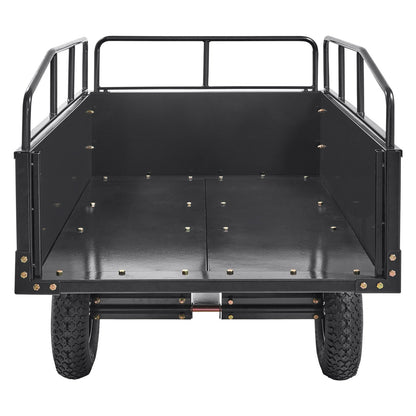 Heavy Duty ATV Trailer Steel Dump Cart, 750-Pound 15 Cubic Feet, Garden Utility Trailer with Removable Sides V952-HYTCTPK12CUFTVB4CV0