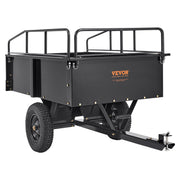 Heavy Duty ATV Trailer Steel Dump Cart, 750-Pound 15 Cubic Feet, Garden Utility Trailer with Removable Sides V952-HYTCTPK12CUFTVB4CV0