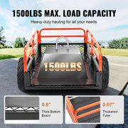 Heavy Duty Steel ATV Dump Trailer, 1500-Pound Load Capacity 15 Cubic Feet, Tow Behind Dump Cart Garden V952-HYTCWGK15CUFTPB5GV0