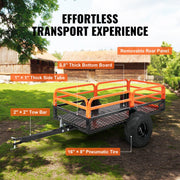 Heavy Duty Steel ATV Dump Trailer, 1500-Pound Load Capacity 15 Cubic Feet, Tow Behind Dump Cart Garden V952-HYTCWGK15CUFTPB5GV0