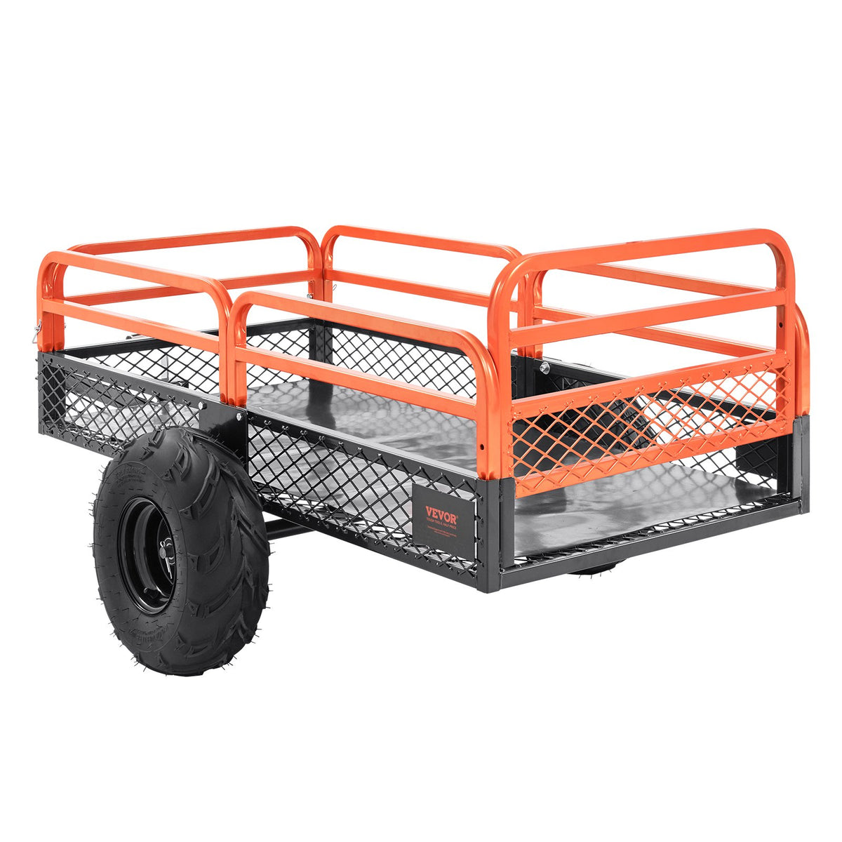 Heavy Duty Steel ATV Dump Trailer, 1500-Pound Load Capacity 15 Cubic Feet, Tow Behind Dump Cart Garden V952-HYTCWGK15CUFTPB5GV0