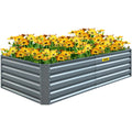 Galvanized Raised Garden Bed, 203 x 102 x 48 cm Metal Planter Box, Gray Steel Plant Raised Garden Bed Kit, V952-HYZZC80CFXK40CHS1V0