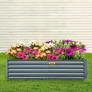 Galvanized Raised Garden Bed, 203 x 102 x 48 cm Metal Planter Box, Gray Steel Plant Raised Garden Bed Kit, V952-HYZZC80CFXK40CHS1V0