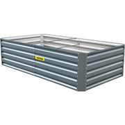 Galvanized Raised Garden Bed, 203 x 102 x 48 cm Metal Planter Box, Gray Steel Plant Raised Garden Bed Kit, V952-HYZZC80CFXK40CHS1V0