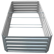 Galvanized Raised Garden Bed, 203 x 102 x 48 cm Metal Planter Box, Gray Steel Plant Raised Garden Bed Kit, V952-HYZZC80CFXK40CHS1V0