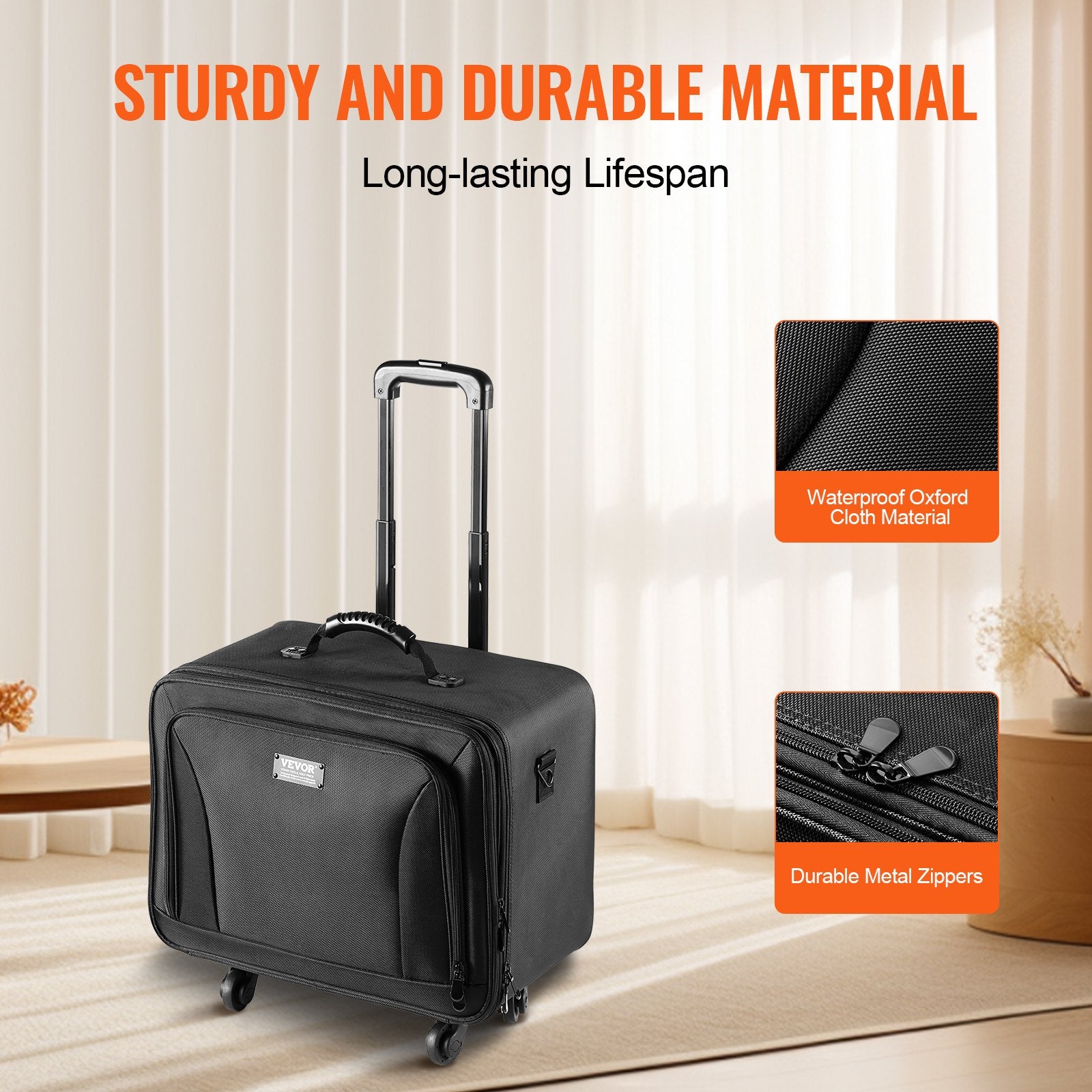 Rolling Makeup Train Case Large Storage 3 Tiers, Convenient Carry With Handle, Wheels, Strap, Professional V952-HZBXLGS3C000ZDTHJV0