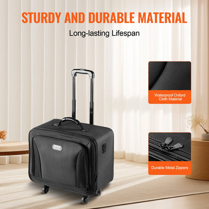 Rolling Makeup Train Case Large Storage 3 Tiers, Convenient Carry With Handle, Wheels, Strap, Professional V952-HZBXLGS3C000ZDTHJV0