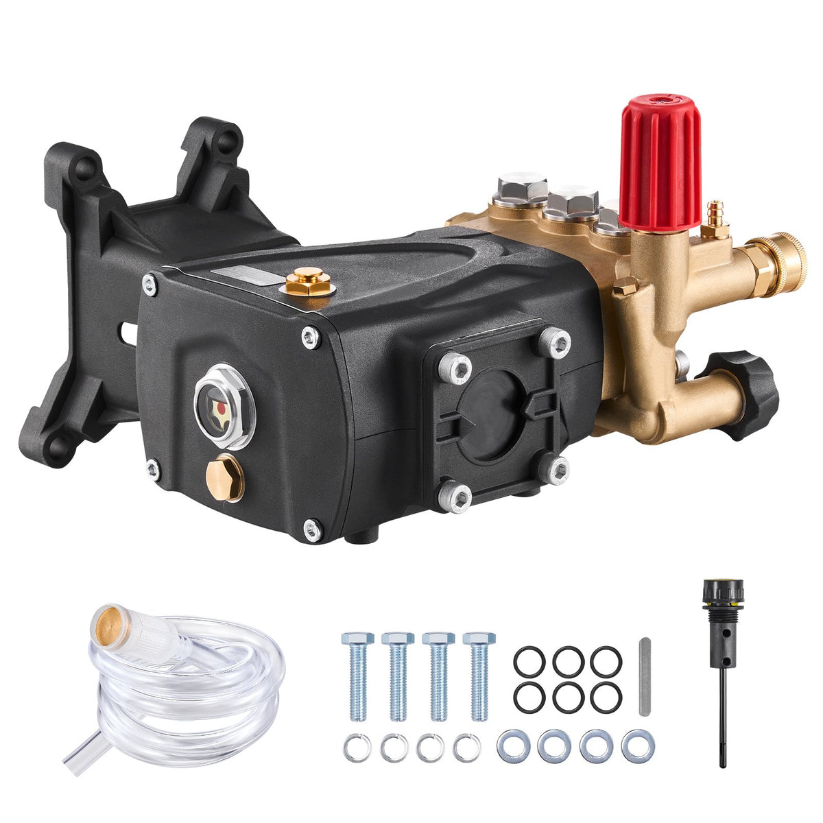 Pressure Washer Pump, 1" Shaft Horizontal Triplex Plunger, 4000 PSI, 4.0GPM, Replacement Power Washer Pumps V952-HZQZB4GPM1INPDKZMV0