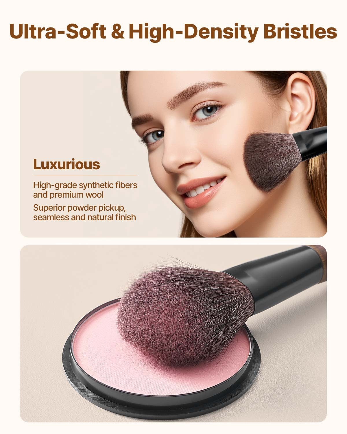 9-Piece Makeup Brush Set for Foundation Blending Eyeshadow, Professional Makeup Brush Kit with Soft Natural V952-HZSTZHZSTZDW3HCRL001V0