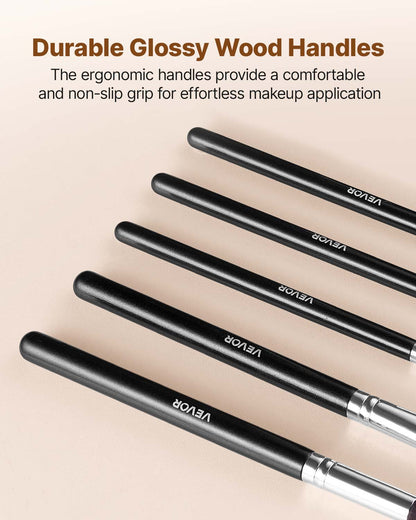 34-Piece Makeup Brush Set, Professional Brushes Kit for Foundation Blending Eyeshadow Concealer Blush - with V952-HZSTZHZSTZDWX383D001V0