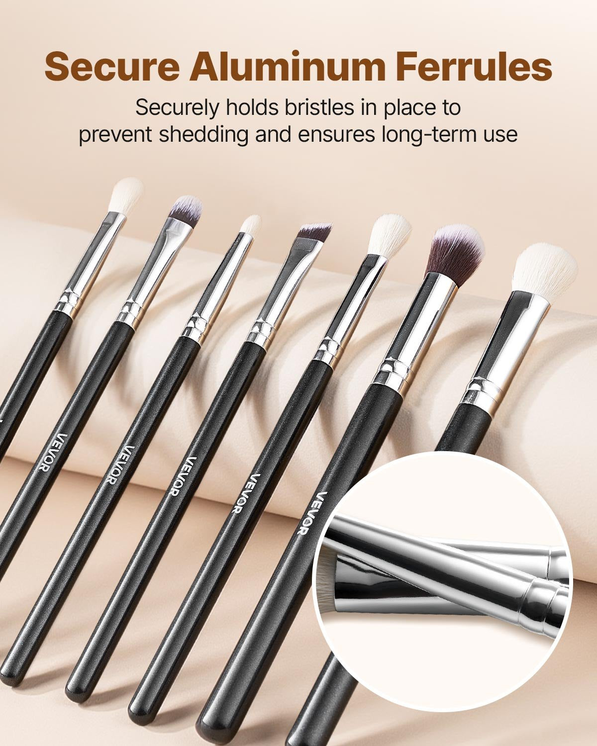15-Piece Makeup Brush Set for Foundation Blending Eyeshadow, Professional Vegan Brushes with Soft Synthetic V952-HZSTZXJSTZHCPXXSI001V0