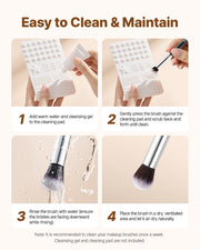 15-Piece Makeup Brush Set for Foundation Blending Eyeshadow, Professional Vegan Brushes with Soft Synthetic V952-HZSTZXJSTZHCPXXSI001V0
