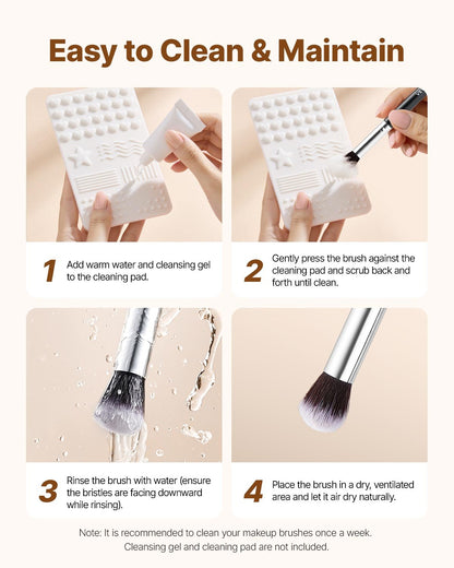 15-Piece Makeup Brush Set for Foundation Blending Eyeshadow, Professional Vegan Brushes with Soft Synthetic V952-HZSTZXJSTZHCPXXSI001V0
