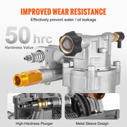 Pressure Washer Pump, 19 mm Shaft Horizontal, 3400 PSI, 2.5GPM, Replacement Power Washer Pumps Kit, Parts V952-HZXPBHZ34INCHU81SV0