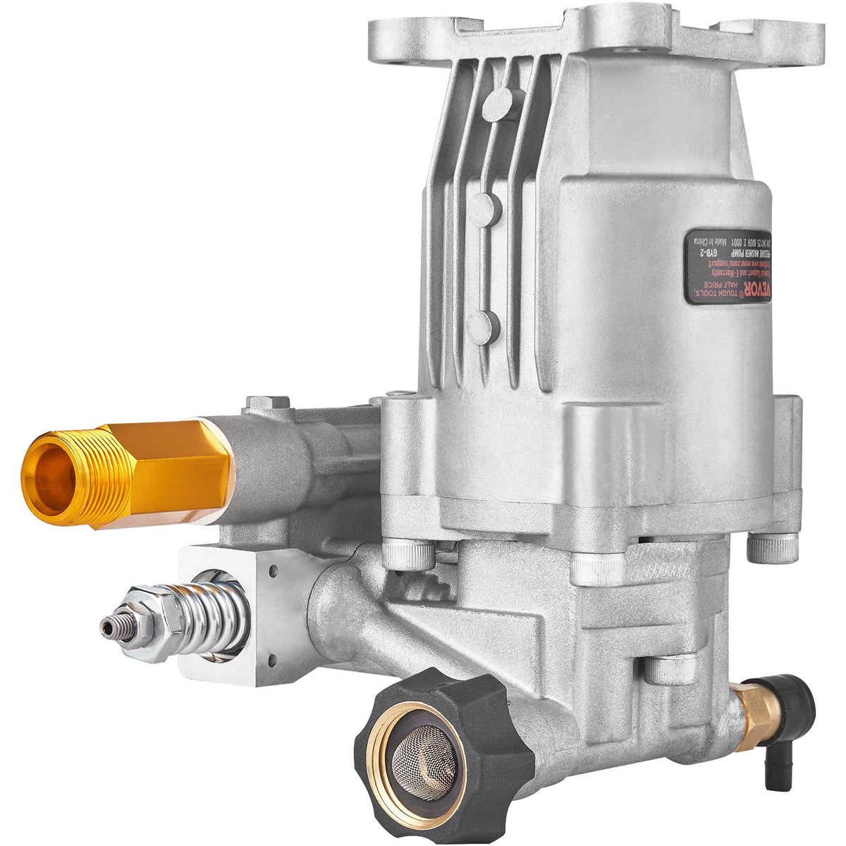 Pressure Washer Pump, 19 mm Shaft Horizontal, 3400 PSI, 2.5GPM, Replacement Power Washer Pumps Kit, Parts V952-HZXPBHZ34INCHU81SV0