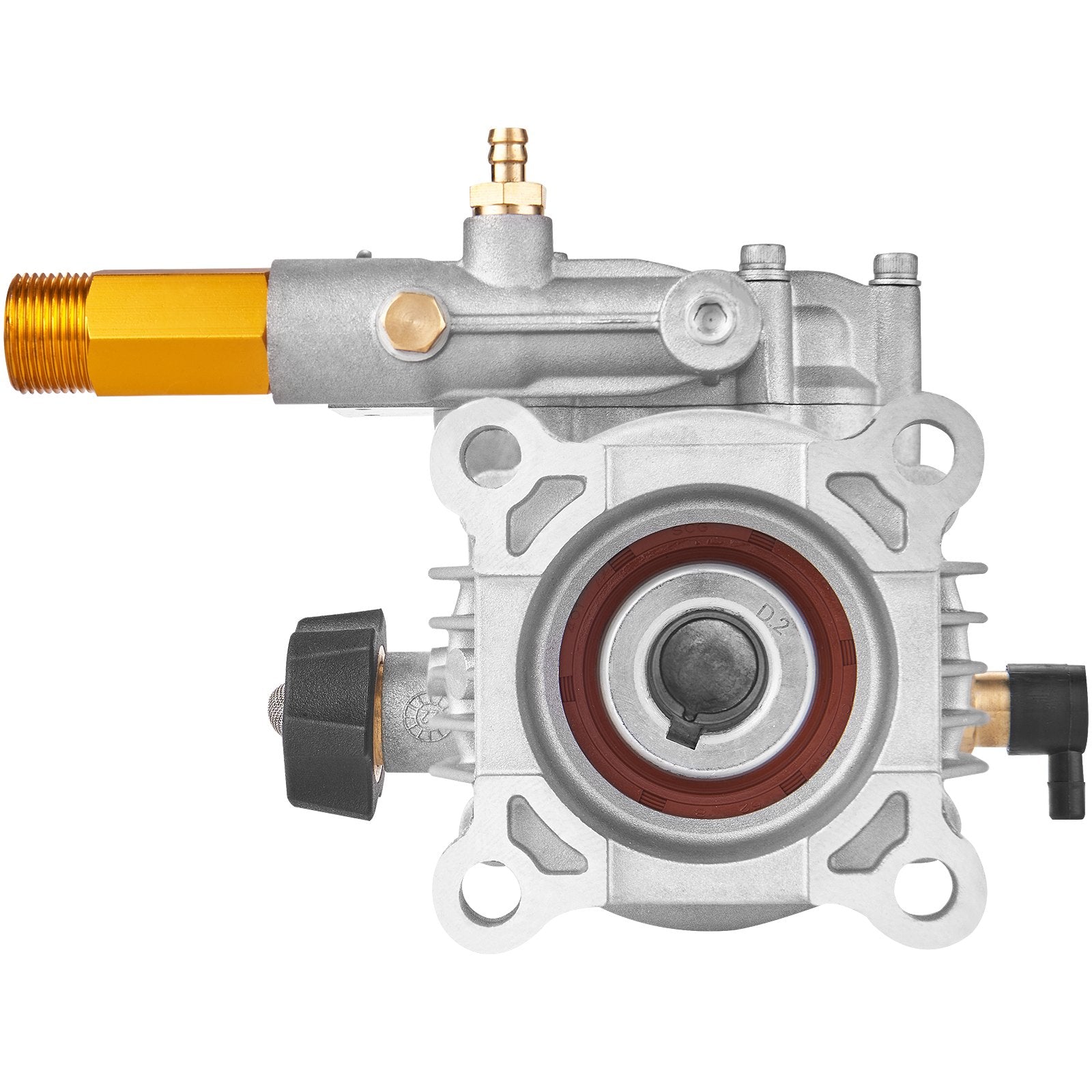 Pressure Washer Pump, 19 mm Shaft Horizontal, 3400 PSI, 2.5GPM, Replacement Power Washer Pumps Kit, Parts V952-HZXPBHZ34INCHU81SV0
