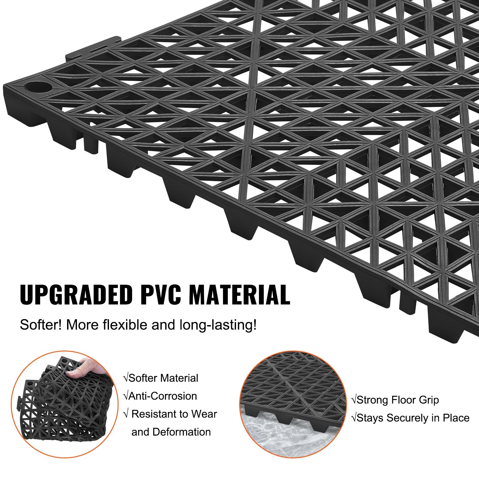 Modular Interlocking Cushion, 50 Pack 30 x 30 cm Splicing Drainage Mats, PVC Interlocking Drainage Floor V952-HZXSJDD1212Y2YO2XV0