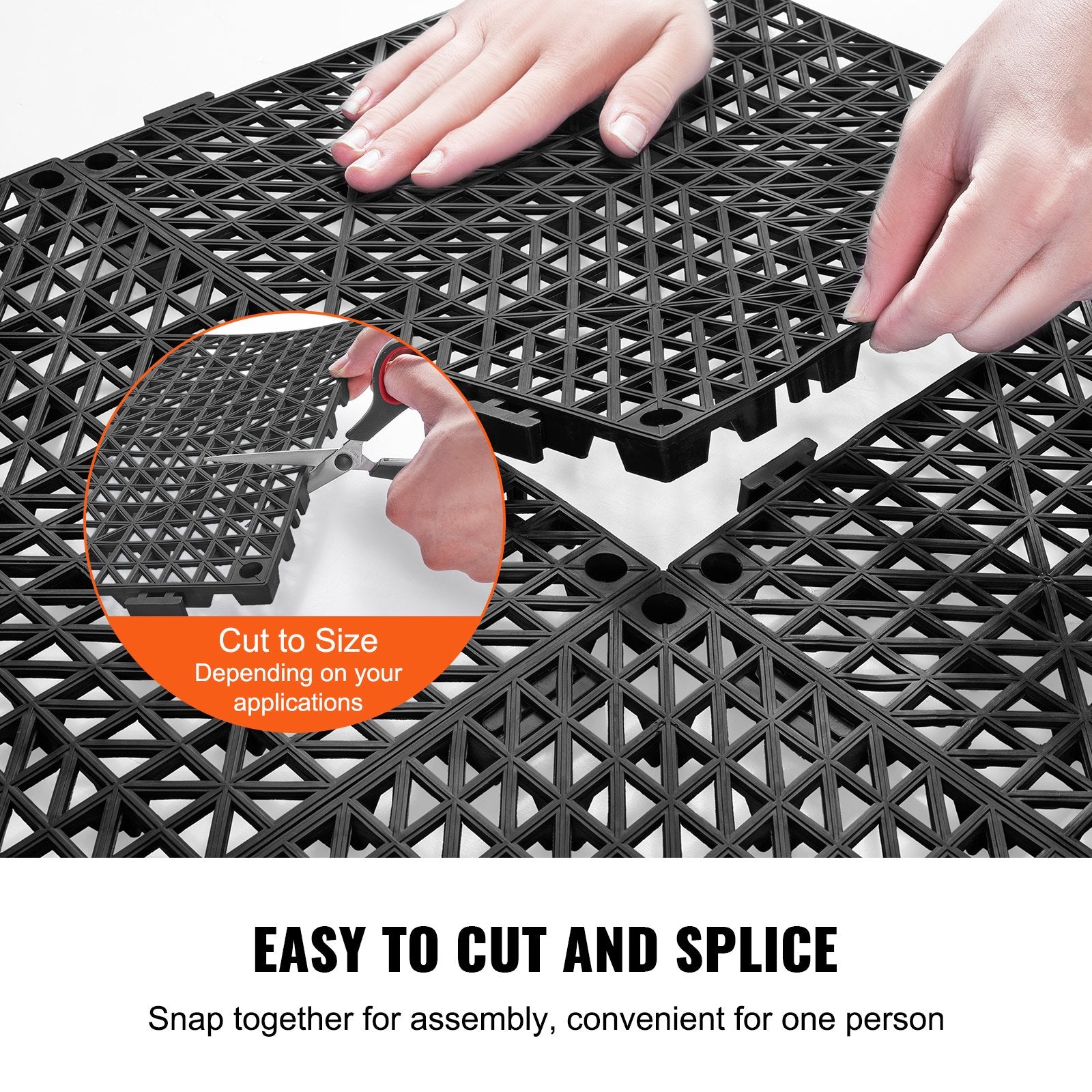 Modular Interlocking Cushion, 50 Pack 30 x 30 cm Splicing Drainage Mats, PVC Interlocking Drainage Floor V952-HZXSJDD1212Y2YO2XV0