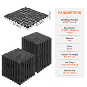 Modular Interlocking Cushion, 50 Pack 30 x 30 cm Splicing Drainage Mats, PVC Interlocking Drainage Floor V952-HZXSJDD1212Y2YO2XV0
