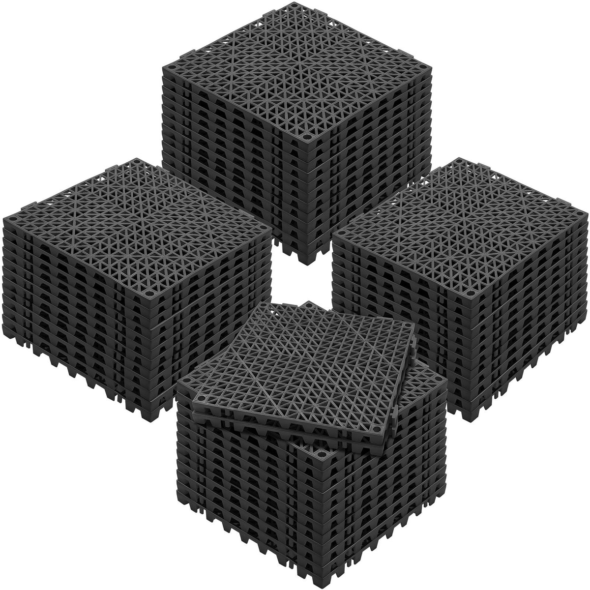 Modular Interlocking Cushion, 50 Pack 30 x 30 cm Splicing Drainage Mats, PVC Interlocking Drainage Floor V952-HZXSJDD1212Y2YO2XV0