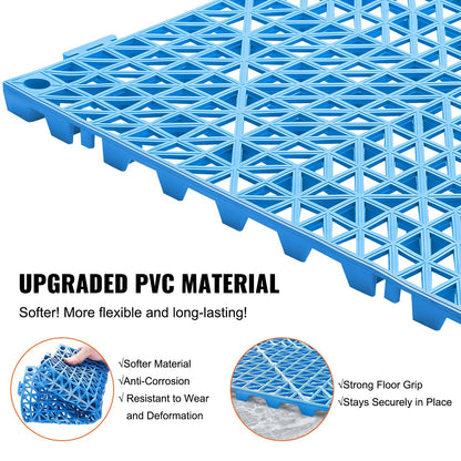 Modular Interlocking Cushion, 50 Pack 30 x 30 cm Splicing Drainage Mats, Soft PVC Interlocking Drainage Floor V952-HZXSJDD1212YAA9J2V0