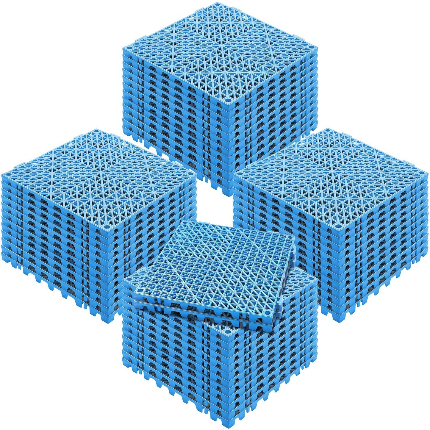 Modular Interlocking Cushion, 50 Pack 30 x 30 cm Splicing Drainage Mats, Soft PVC Interlocking Drainage Floor V952-HZXSJDD1212YAA9J2V0