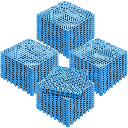 Modular Interlocking Cushion, 50 Pack 30 x 30 cm Splicing Drainage Mats, Soft PVC Interlocking Drainage Floor V952-HZXSJDD1212YAA9J2V0
